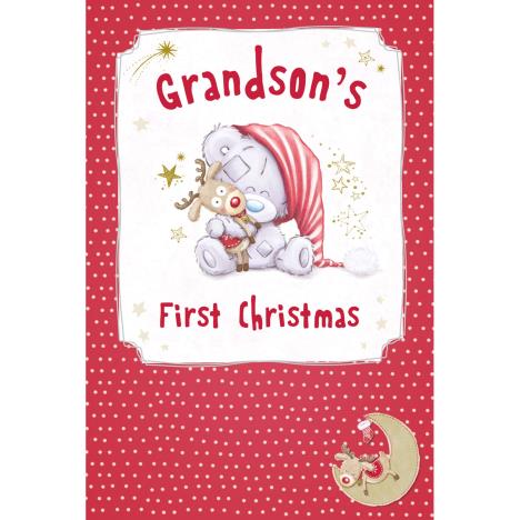 Grandson's 1st Christmas Tiny Tatty Teddy Me to You Bear Christmas Card £2.49